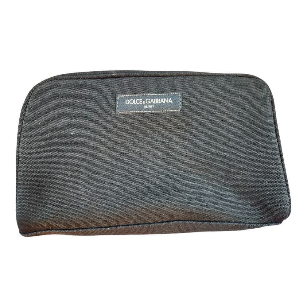 Dolce‎ & Gabbana black toiletry bag beauty makeup cosmetic case zip pouch